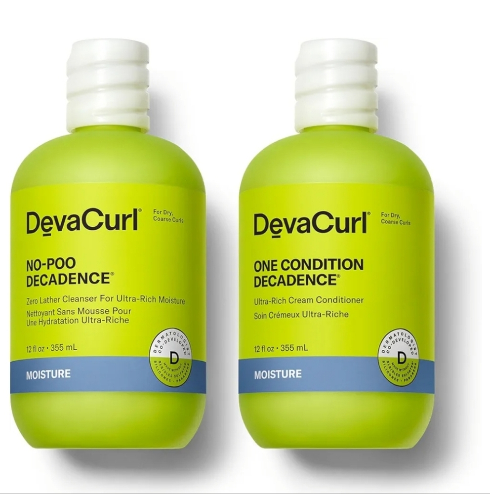 DevaCurl No-Poo Decadence & One Condition Decadence 12 Fl Oz Each New Bundle